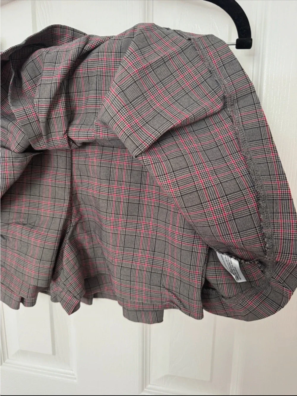 Plaid Matching Set – Pleated Mini Skirt & Smocked Cami Top | XS
